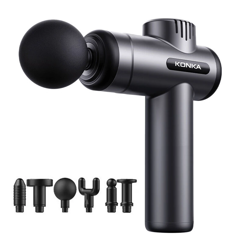(image for) KONKA V19 Fascia Gun 6 Speeds Adjustable 6 Massage Heads Massager Gun Relieve Fatigue Muscle Relaxation 1200mAh